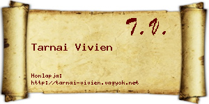Tarnai Vivien névjegykártya